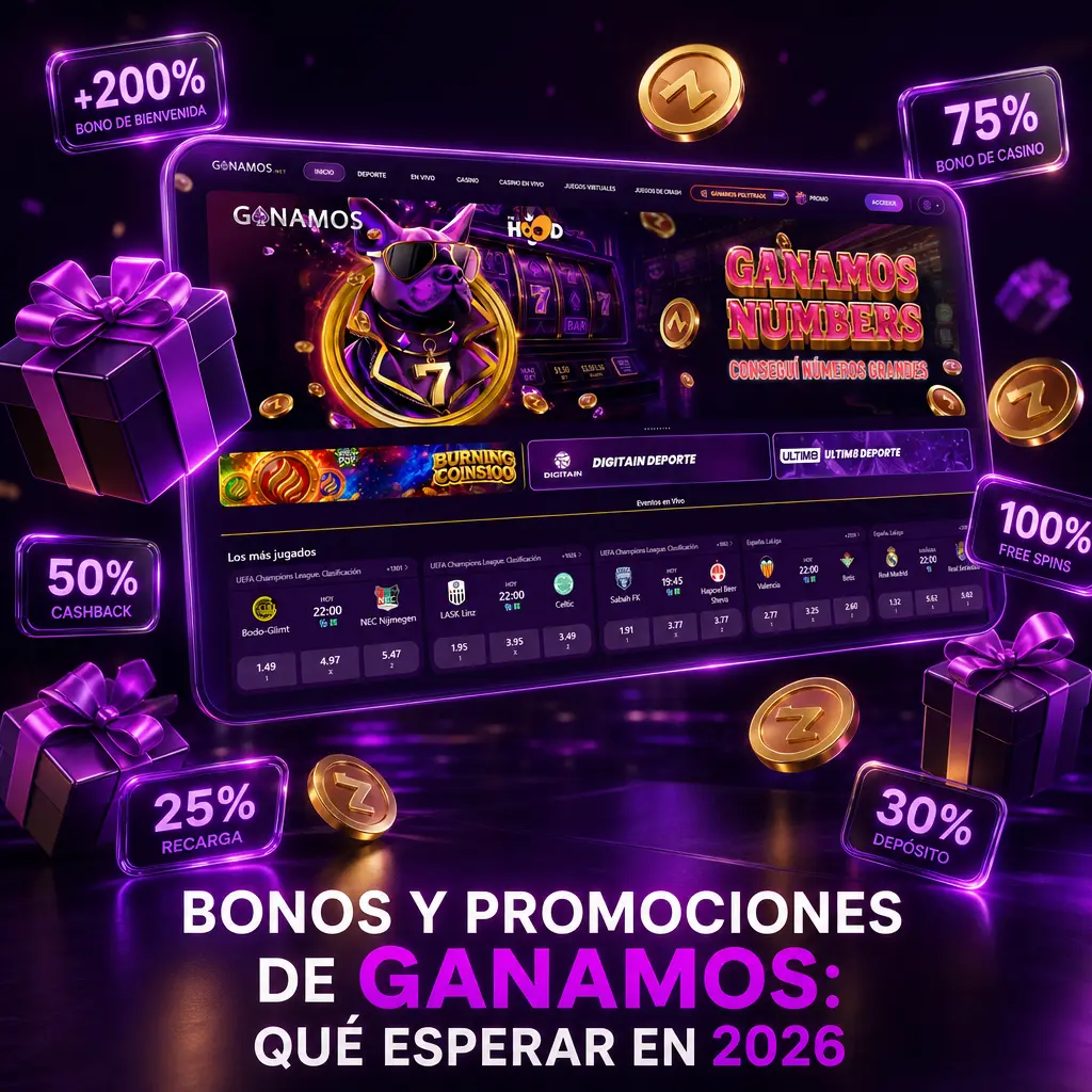 Bonos y promociones de Ganamos en Argentina para 2026: cuotas potenciadas y freebets sin bono de bienvenida tradicional.
