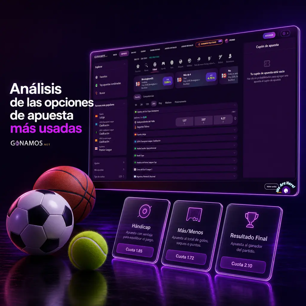 Comparativa de apuesta simple, combinada y cash out en Ganamos, las opciones más elegidas por usuarios argentinos.