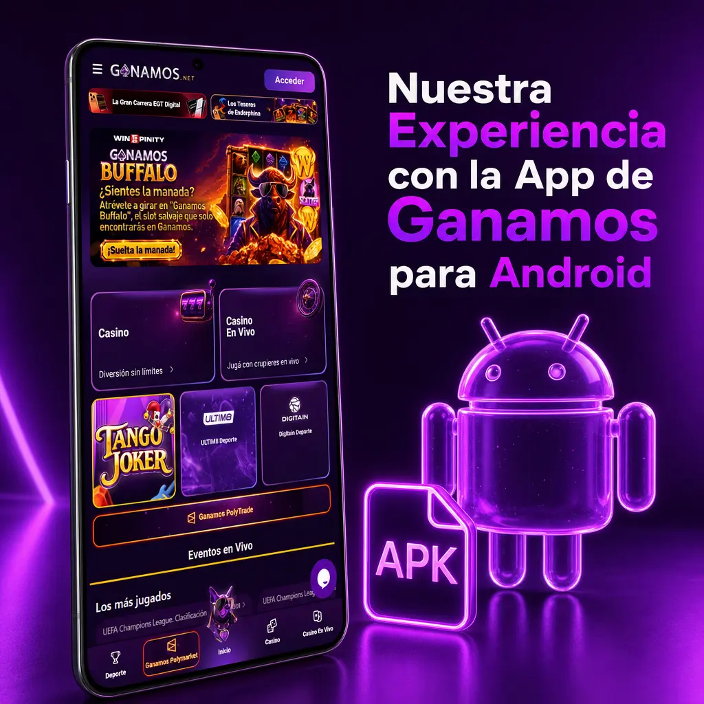 Prueba de la app de Ganamos para Android: descarga APK gratis, requisitos mínimos y compatibilidad con celulares en Argentina.