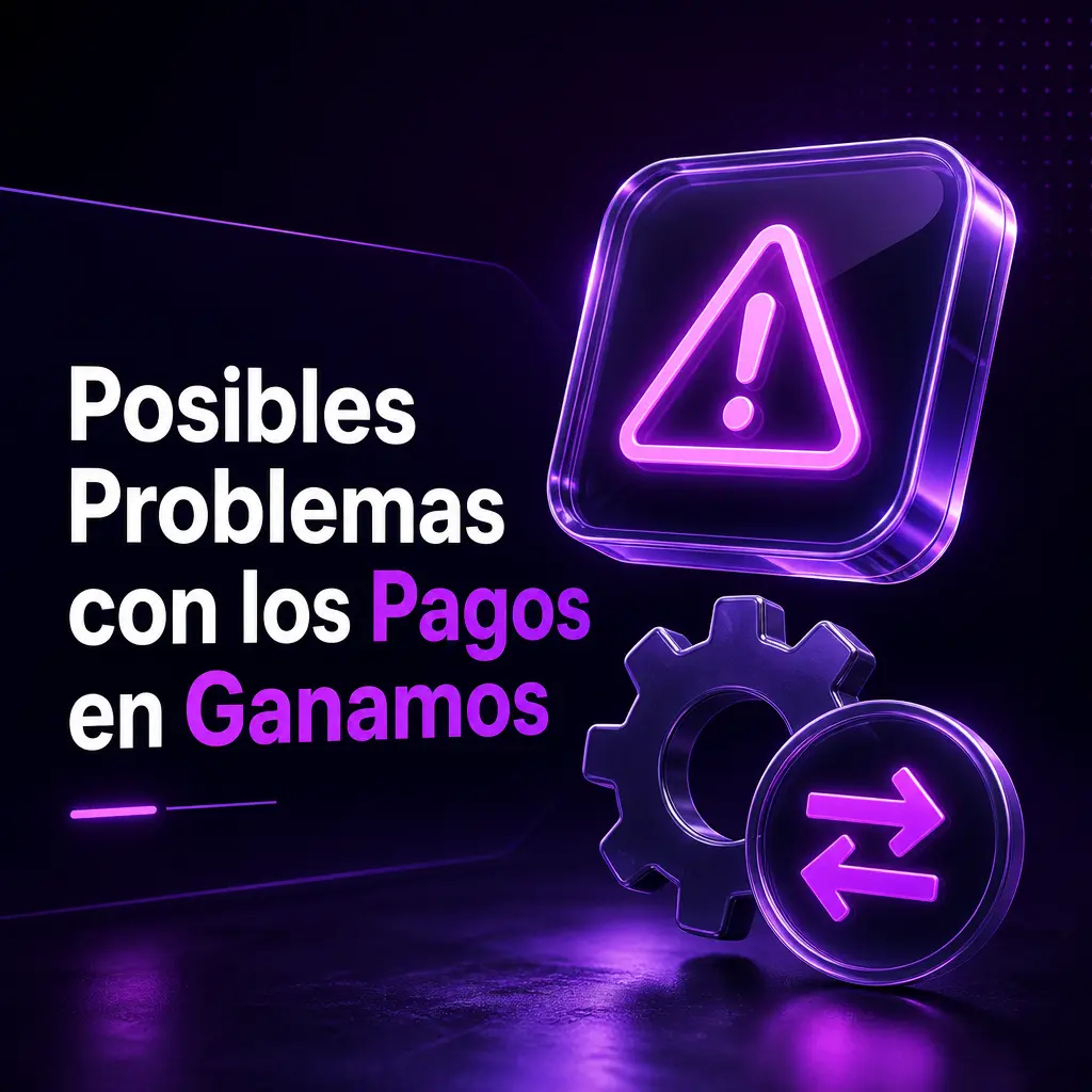 Solución a problemas comunes de pagos en Ganamos: depósitos, retiros demorados, verificación y límites de monto.