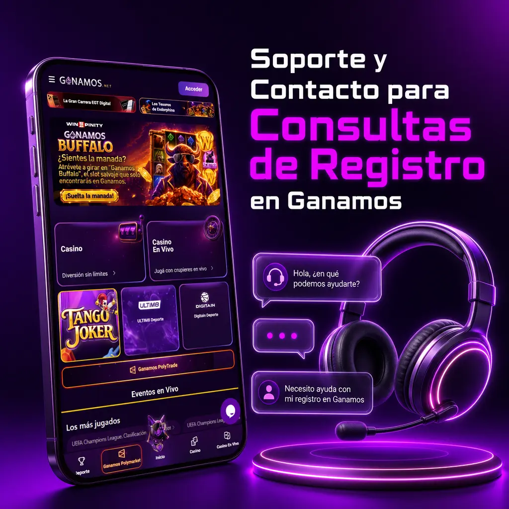 Soporte 24/7 en Ganamos Argentina: chat en vivo, correo electrónico y guías de ayuda para registro y verificación